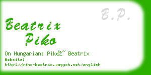 beatrix piko business card